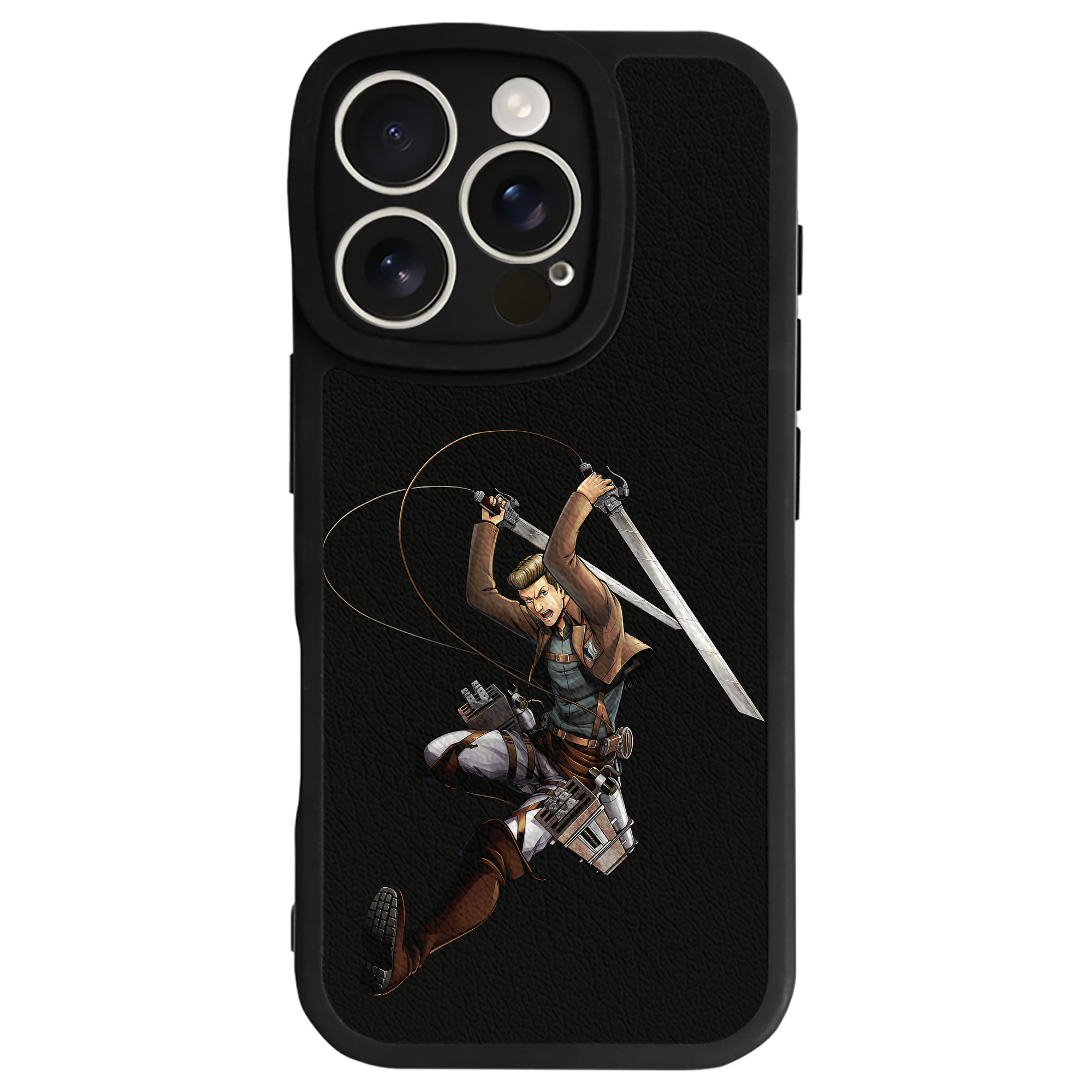 （画像用） 進撃の巨人 Attack on Titan 【iPhone 16シリーズ対応】シリコンスマホケース（レザー調） 材質：シリコン